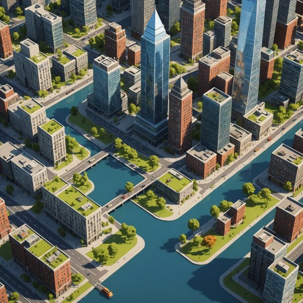 Comment un jeu de construction de ville peut-il intégrer des éléments de planification urbaine durable?